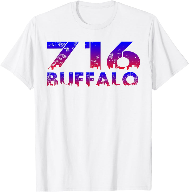 716 Tee's 716 Buffalo Skyline WNY pride T-Shirt - White
