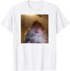 Hamster stares into the front camera I Internet Hamster Meme T-Shirt - White