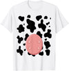 Dairy Milk Farmer Cattle Petting Zoo Humor Costume Funny Cow Utters Costume Easy Calf DIY Halloween Animals T-Shirt - White