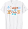 Family Birthday Bear Gifts Grandpa of The Birthday Boy Bear 1st Birthday Party Boy T-Shirt - White