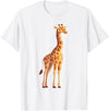 Giraffe and Zookeeper Design Giraffe T-Shirt - White