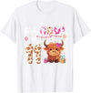 Highland Cow Birthday Gift For Girl Boy Holy Cow I'm 11 Year Old Birthday Highland Cow 11th Bday Kid T-Shirt - White