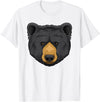 Wowsome! Black Bear Animal Head - Cute Black Bear Lover Women Men T-Shirt - White