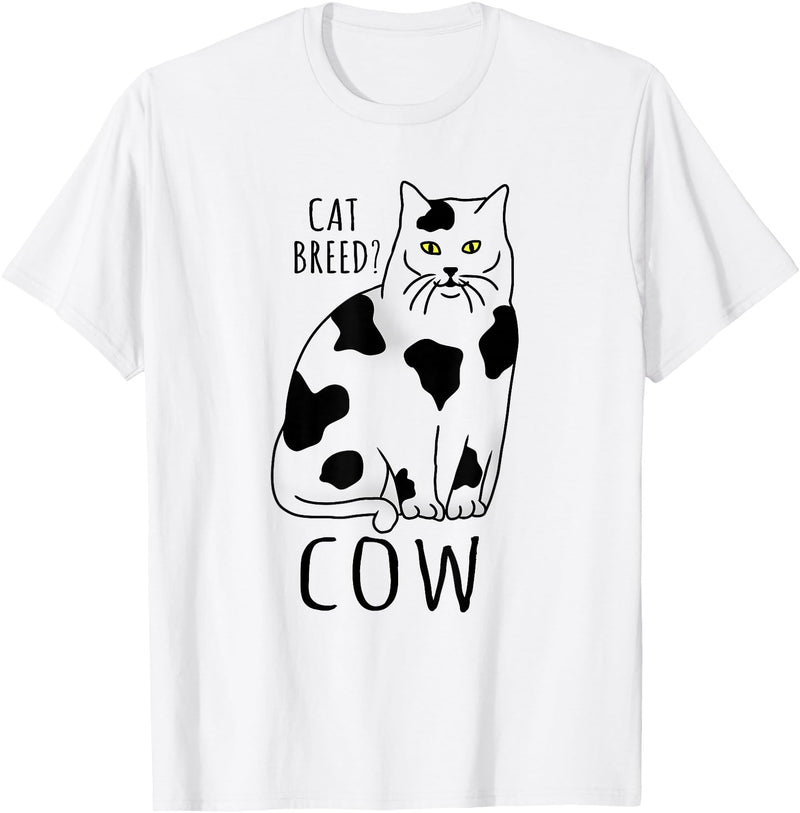 FandomizedRose My cat is a cow Cat memes Funny Feline breed T-Shirt - White