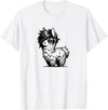 Emo Llama Tees Cute Emo Llama Kawaii Kids Boys Girls T-Shirt - White