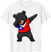Taiwan Dabbing Bear Flag Tees Taiwan Formosan Bear Dab Pose T-Shirt - White