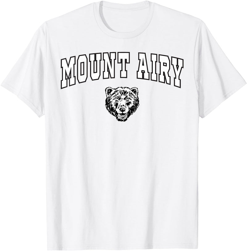 Official High School Fan Gear Mount Airy High School Granite Bears T-Shirt C2 T-Shirt - White