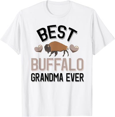 Cow Cute Buffalo Family Best Buffalo Grandma Ever T-Shirt