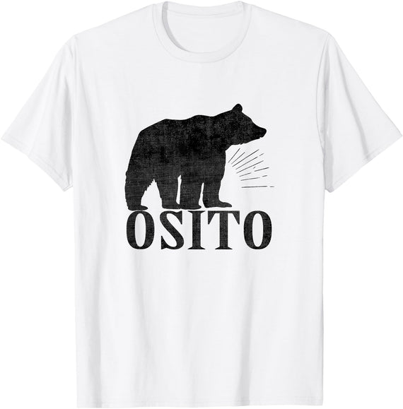 Latin Living Mens Osito Bear T Shirt Cute Bear In Spanish Latino Apparel - White