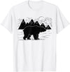 Black Bear Wildlife Animal Wilderness Graphic T-Shirt - White
