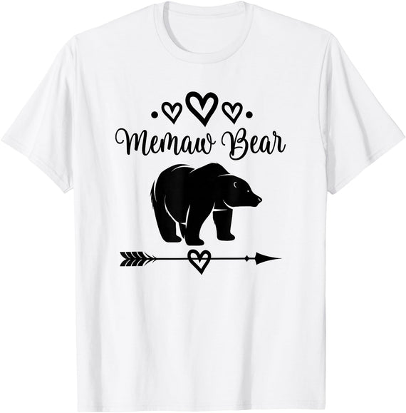 Homewise Shopper Memaw Memaw Bear Grandmother T-Shirt - White