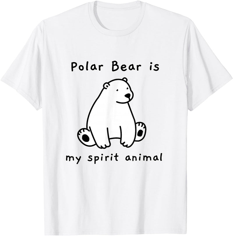 Polar Bear Shenanigans Cute Polar Bear is My Ghost Mascot Shirt Animal Mascot T-Shirt - White