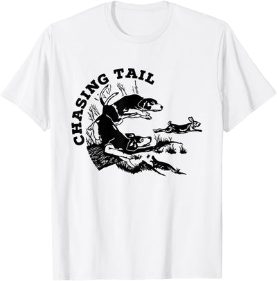 Chasing Tail Beagles Hunting Rabbit T-Shirt