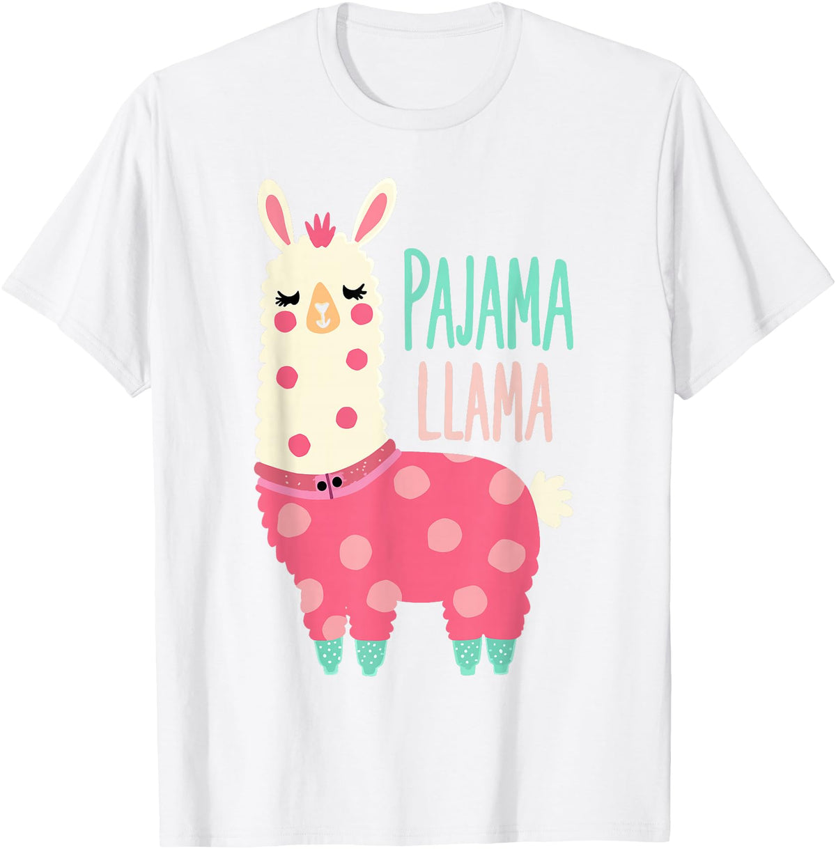Two Suns Llama Design Lama Pajama T-Shirt - White