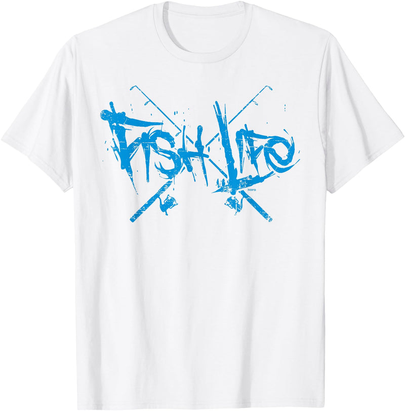 NOFO Clothing Co Fish Life, Fishing T-Shirt T-Shirt - White
