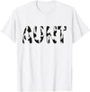 Cow Pattern Print Family Matching Birthday Shirts Cow Aunt Birthday Family Matching Mothers Day Boy Girl Farm T-Shirt - White
