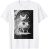 Surf Animal Lovers Funny Pet Summer Waves Vibes. Funny Surfing Pig and Chicken Selfie On Farm Animal T-Shirt - White