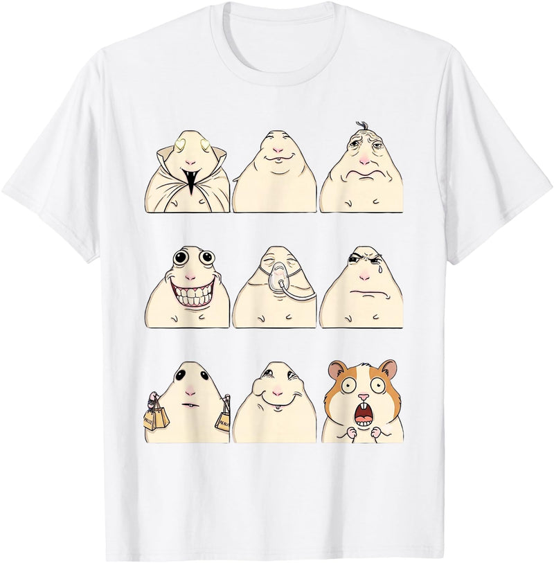 Hamster Reaction Meme Kids Boys Girls Men and Women T-Shirt - White