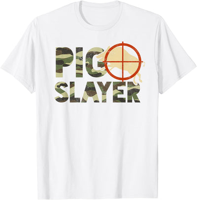 Pig Slayer Camo Funny Hog Hunting T-Shirt