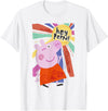 Peppa Pig Hey Peppa Colorful Sunshine Striking Pose Portrait T-Shirt - White