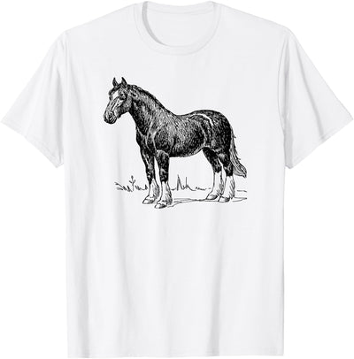 Horse Clydesdale Shirts Horse Clydesdale Workhorse Simple Graphic T-shirt T-Shirt