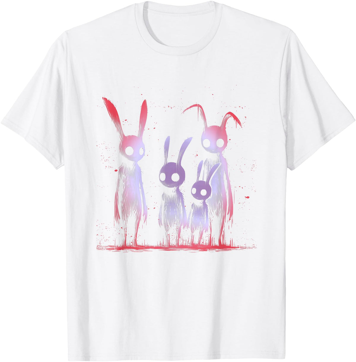 Dark Aesthetic Rabbit T-Shirt in White