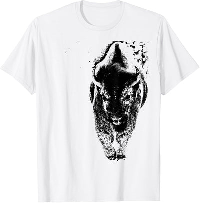 Cow Buffalo American Bison Snow Western T-Shirt
