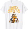 Guinea Pig Shirts For Men Women Kids Gift Easily Distracted by Guinea Pigs Funny Cavy Men Women Kids T-Shirt - White