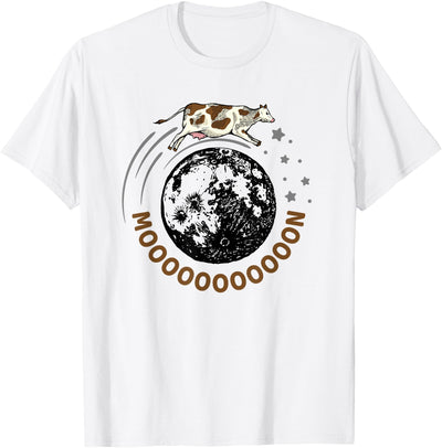Moon Cow Jumps Over Moon Astronomy Moon Moo Pun T-Shirt