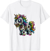 Cool Zombie Horror and Halloween Designs Scary Zombie Unicorn Scary Halloween Horror Monster Design T-Shirt - White