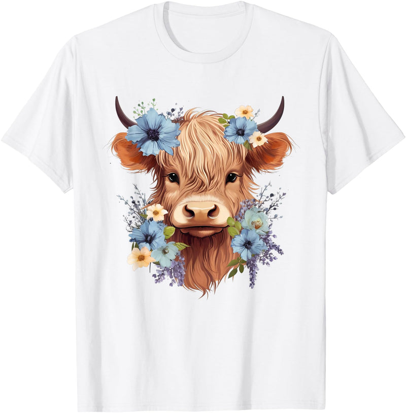 Western Shirts for Girls Men, Highland Cow Gifts Cow, Scottish Highland Cow, Western Wear, Highland Cow T-Shirt, Small,