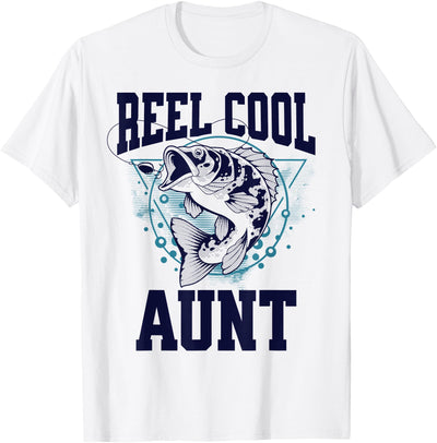 Funny Fishing Reel Cool Aunt Outdoors T-Shirt