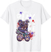 Halloween Gifts & Halloween Shirts by NLTS Scary Killer Teddy Bear Pastel Goth Style Creepy Kawaii T-Shirt - White