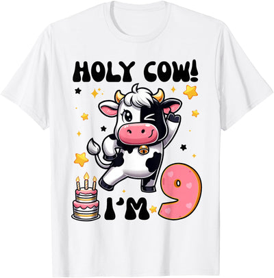 Cow Farm Theme Birthday Party Decorations Holy Cow I'm Years T-Shirt