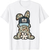 Funny Bunny Egg Hunter Rabbit Lovers Happy Easter Camouflage T-Shirt in White