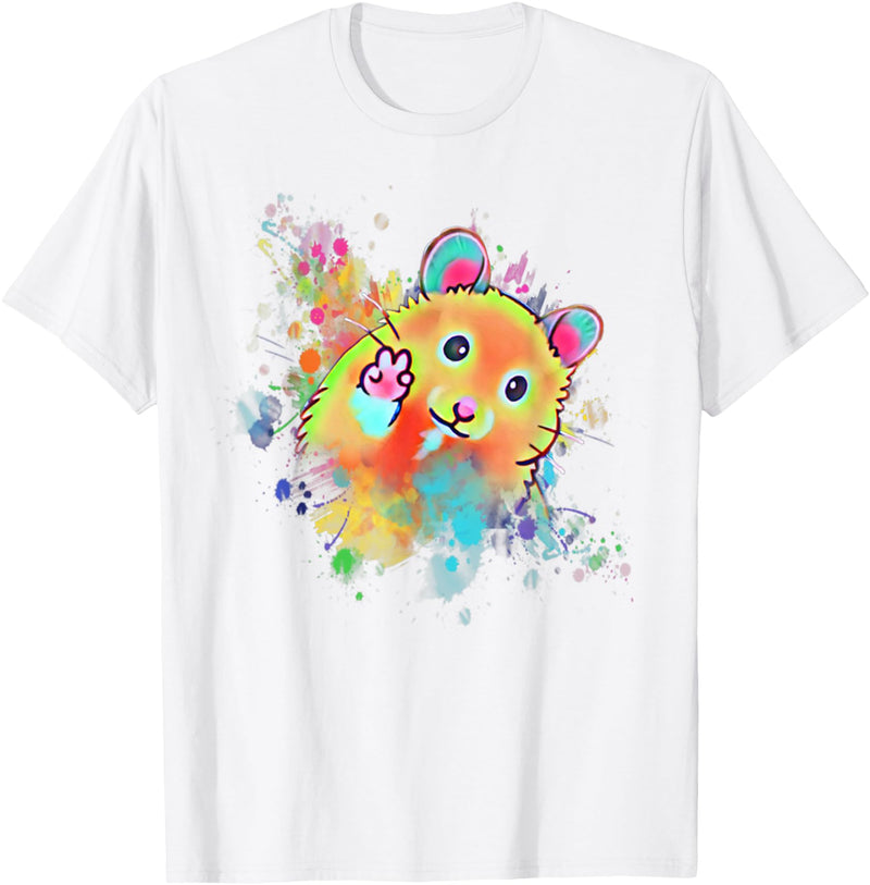 Funny Hamster T for Boys, Girls, Men, Women & Kids Hamster T-Shirt - White