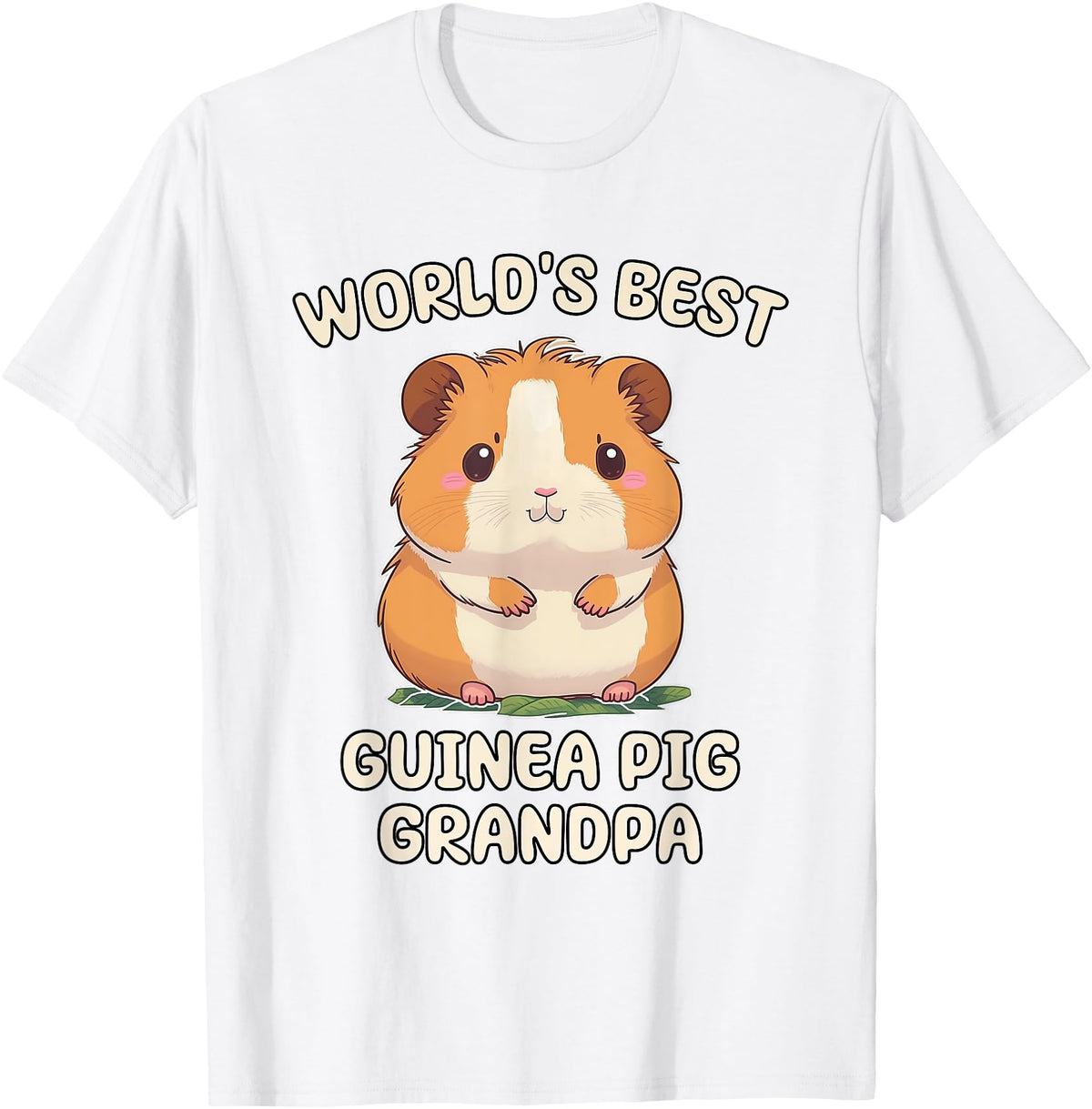 Best & Fun Guinea PIg Designs Funny World's Best Guinea Pig Grandpa Granddad T-Shirt - White
