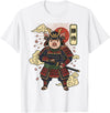 Samurai Pig Anime Japan Pig Samurai Japanese Warrior T-Shirt - White