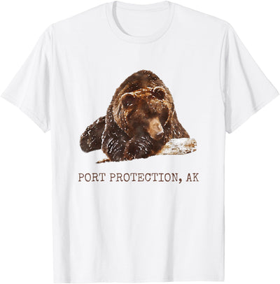 Port Protection Brown Grizzly Bear In Snow Alaska Pacific NW T-Shirt