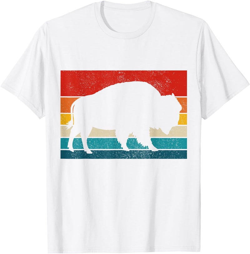 We Love Bison Bison Retro American Buffalo National Park Vintage T-Shirt - White