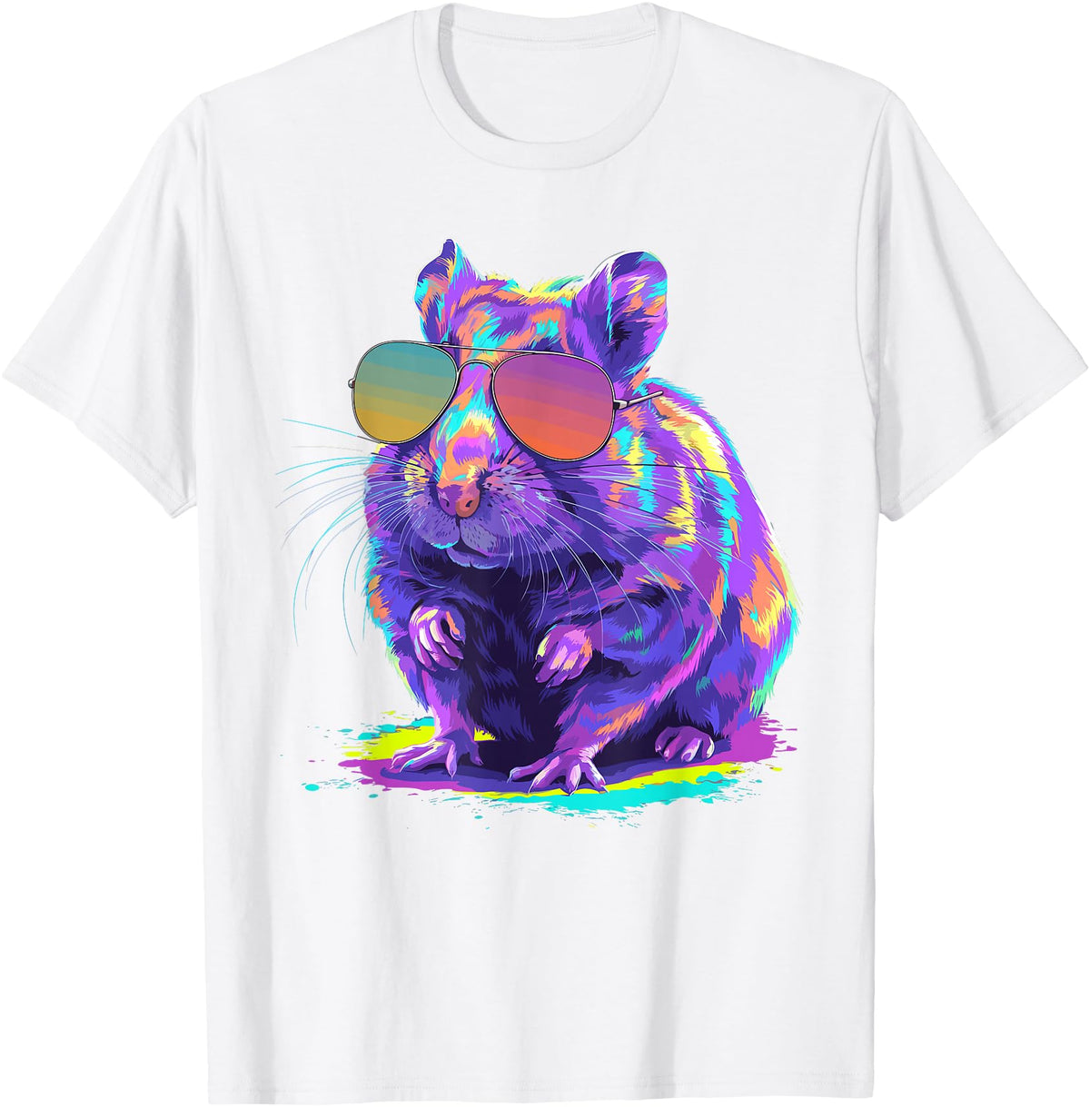 Cute Hamster Art for Men Women Kids Syrian Hamster Lover T-Shirt - White