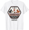 Slightly Unhinged Heather Three Pigs Construction Co. Logo T-Shirt - White