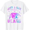 Just A Girl Who Loves Bear Gifts Outfit Colorful Just A Girl Who Loves Bears Women Girls T-Shirt - White
