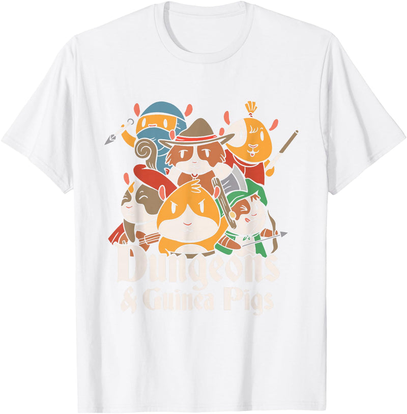 Not Your Everyday Merch Dungeons and Guinea Pigs Parody T-Shirt - White