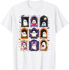 Cozy Spooky Aesthetic And Halloween Vibes Cute Halloween Kawaii Ghosts Spooky Season Costumes Fall T-Shirt - White