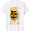 June 1986 40th Birthday Gifts for Men Women 40 Year Old June 1986 Teddy Bear 40th Birthday Men Women T-Shirt - White