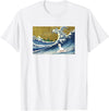 Llama Girls Alpaca Mom Gifts T Shirts & Hoodies Funny Kids Womens Retro Vintage Surfing a Wave Llama Lover T-Shirt - White