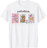 Pediatrics s Day PEDS Nurse Stamp Bear V-day Work Pediatrics Valentines Day PEDS Nurse Stamp Bear V-Day Work P T-Shirt - White