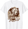 Happy Catholics St Corbinian German Saints German Catholic Bear T-Shirt - White