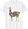 We Love Llamas & Alpacas - Peru Souvenirs Co. Llama Alpaca Floral Colorful Flowers Peru Peruvian Souvenir T-Shirt - White